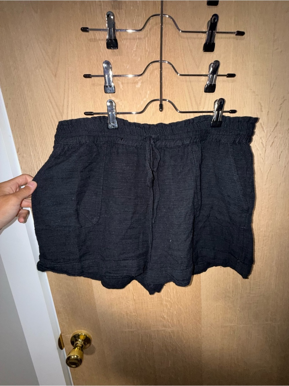 Urban Outfitters Black High-Waist Pull-On Shorts